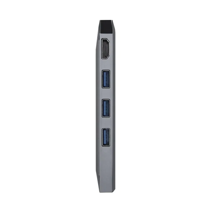 Aisens USB-C Dock 8 en 1 con HDMI 4K, RJ45, 3xUSB y PD 100W, Gris Aisens USB-C Dock 8 en 1 con HDMI 4K, RJ45, 3xUSB y PD 100W, Gris