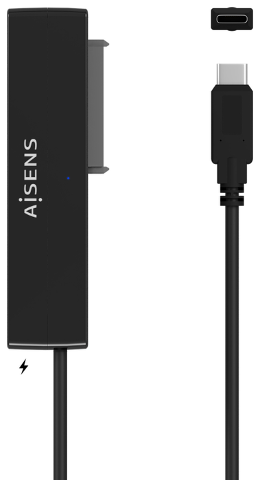 Aisens Adaptador ASE-35C02B SATA a USB-C para Discos Duros 2.5 y 3.5 con Alimentador, Negro Aisens Adaptador ASE-35C02B SATA a USB-C para Discos Duros 2.5 y 3.5 con Alimentador, Negro