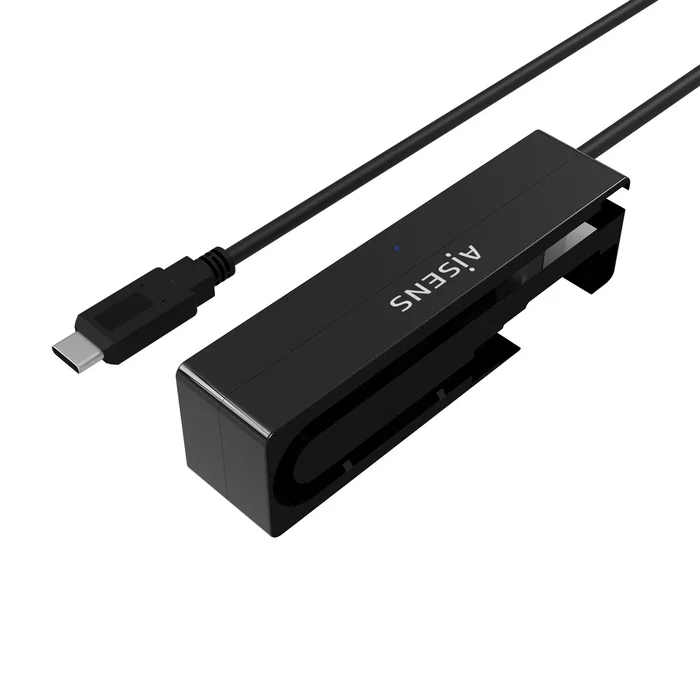Aisens Adaptador SATA a USB-C para Discos Duros 2.5 y 3.5 con Alimentador, Negro Aisens Adaptador SATA a USB-C para Discos Duros 2.5 y 3.5 con Alimentador, Negro