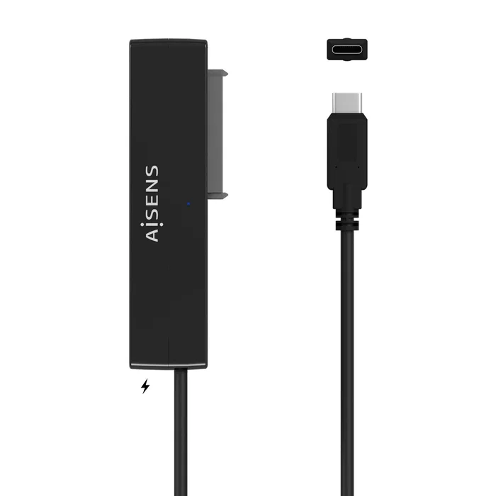 Aisens Adaptador SATA a USB-C para Discos Duros 2.5 y 3.5 con Alimentador, Negro Aisens Adaptador SATA a USB-C para Discos Duros 2.5 y 3.5 con Alimentador, Negro
