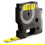 Dymo D1 Etiquetas S0720580 para LabelManager y LabelWriter 450 DUO, Negro sobre Amarillo, Autoadhesivas de Poliéster, 12 mm x 7 m, Resistente a Agua y UV