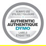 Dymo D1 Etiquetas S0720580 para LabelManager y LabelWriter 450 DUO, Negro sobre Amarillo, Autoadhesivas de Poliéster, 12 mm x 7 m, Resistente a Agua y UV