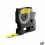 Dymo D1 Cinta de Etiquetas Autoadhesivas 12 mm x 7 m Negro sobre Amarillo