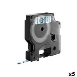 DYMO D1 Etiquetas estándar Negro sobre transparente 6mm x 7m