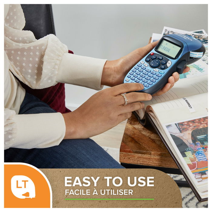 Dymo S0721620 Etiquetas LabelWriter LetraTag 12 mm x 4 m Negro sobre Amarillo