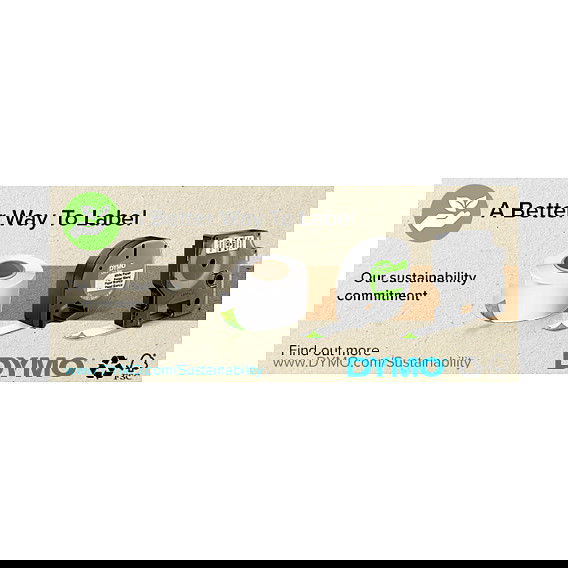 Dymo S0721620 Etiquetas LabelWriter LetraTag 12 mm x 4 m Negro sobre Amarillo