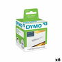 Etiquetas para Impresora Dymo 99010 28 x 89 mm LabelWriter™ Blanco Negro (6 Unidades)