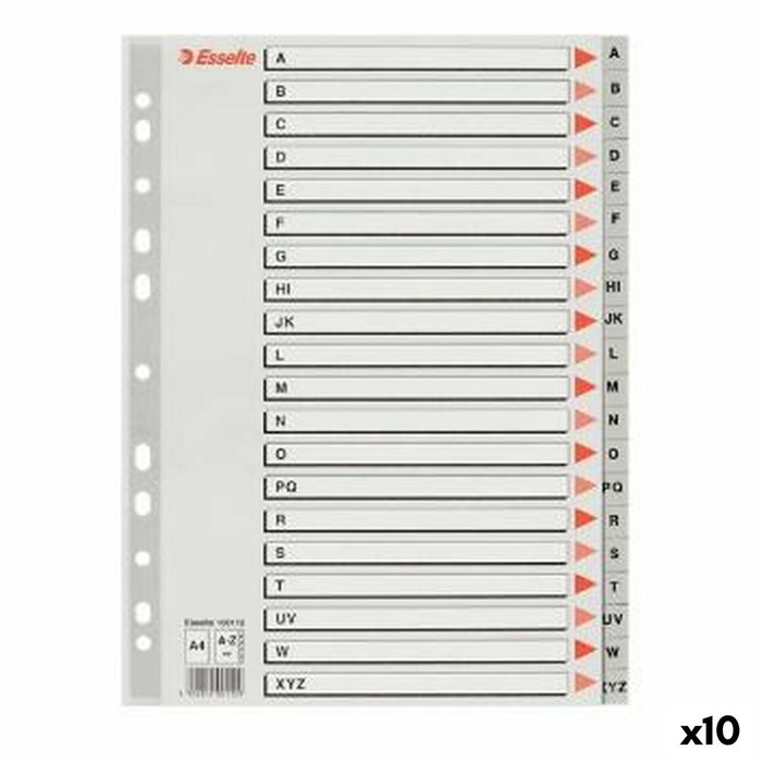Esselte Separadores Alfabéticos de Plástico A-Z DIN A4 con Carátula