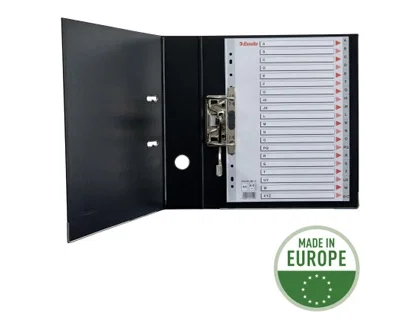 Esselte Separador Alfabético STD Plástico A-Z DIN A4 Carátula Cartulina Multitaladro Color