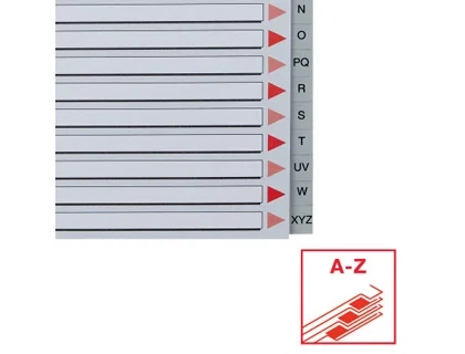 Esselte Separador Alfabético STD Plástico A-Z DIN A4 Carátula Cartulina Multitaladro Color