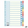 Esselte Separadores Multitaladro Cartón 12 Posiciones A4 Colores Surtidos (Set de 10)