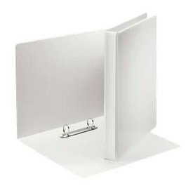 Esselte Carpeta Canguro Básica Personalizable 2 Anillas Mixtas 40 mm A4 PP Blanco (Set de 10) (Set de 10)
