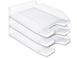 Esselte Bandeja Portadocumento Europost Transparente Formato Vertical Cristal (Set de 10) (Set de 10)