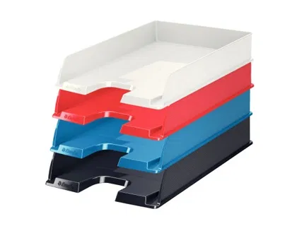 Set de Bandejas organizadoras Esselte Europost Opaco Negro 10 Unidades