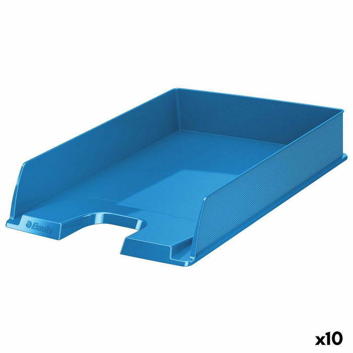 Esselte Set de 10 Bandejas Portadocumento Europost Opacas Azul Oscuro