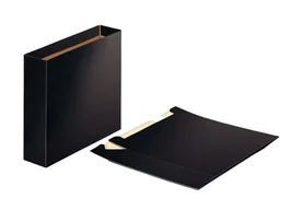 Esselte Cajetín para Archivadores A4 Lomo Ancho Cartón Negro Brillante – Set de 20 (Set de 20)