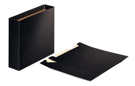 Esselte Cajetín para Archivadores A4 Lomo Ancho Cartón Negro Brillante – Set de 20 (Set de 20)