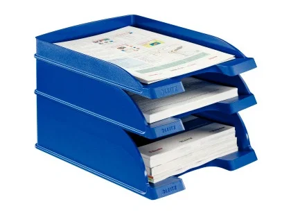 Leitz Bandeja Portadocumentos Plus Jumbo, Azul, 255x357x103 mm