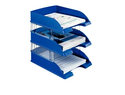 Leitz Bandeja Portadocumentos Plus Jumbo, Azul, 255x357x103 mm