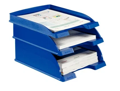 Leitz Bandeja Portadocumentos Plus Jumbo, Azul, 255x357x103 mm