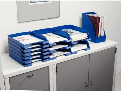 Leitz Bandeja Portadocumentos Plus Jumbo, Azul, 255x357x103 mm