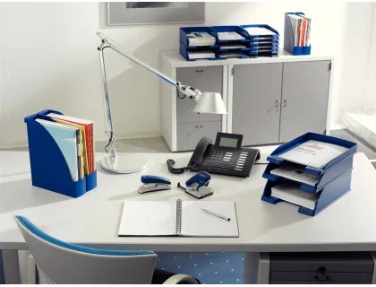 Leitz Bandeja Portadocumentos Plus Jumbo, Azul, 255x357x103 mm