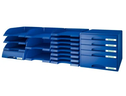 Leitz Bandeja Portadocumentos Plus Jumbo, Azul, 255x357x103 mm