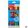 Lápices de colores Maped Duo Color' Peps Multicolor Doble punta 12 Piezas (12 Unidades)
