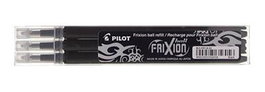 Pilot Recambio de Bolígrafo Frixion 0.7mm Tinta Negra Pack de 3 Unidades (Set de 12) (Set de 12)