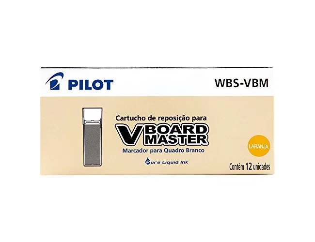 Pilot Set de 12 Recambios de Tinta Líquida Naranja para Rotulador V Board Master
