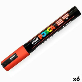 POSCA Marcador PC-5M Rojo Rubí Set de 6