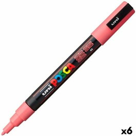 POSCA Marcador PC-3M Punta Cónica 0,9 - 1,3 mm Rosa Coral (Set de 6)