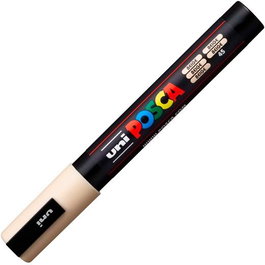 POSCA Marcador PC-5M No Permanente Punta Bala 1,8-2,5 mm Beige (Set de 6) (Set de 6)