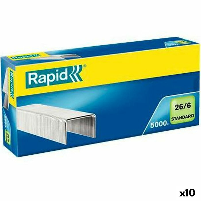 Rapid Grapas 26/6 estándar galvanizada caja 5000 unidades