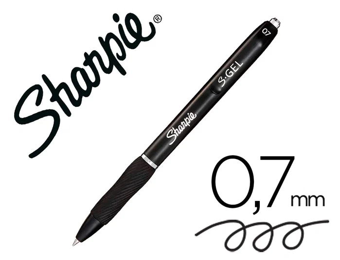 Sharpie S-Gel Bolígrafo Punta Media 0,7 mm Negro (Set de 12) Sharpie S-Gel Bolígrafo Punta Media 0,7 mm Negro (Set de 12)