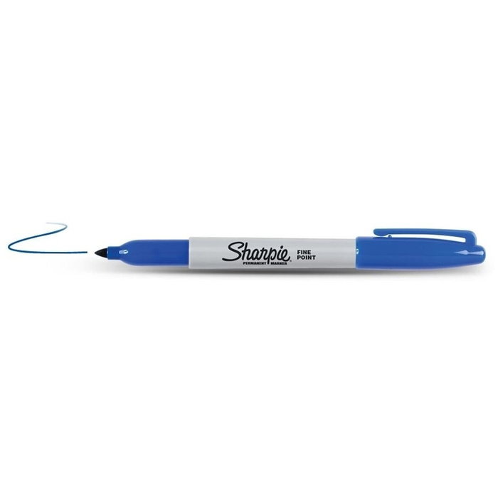Sharpie Marcador Permanente Fine Punta Redonda 0.9mm Azul (Set de 12) Sharpie Marcador Permanente Fine Punta Redonda 0.9mm Azul (Set de 12)