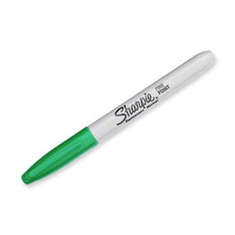 Sharpie Marcador Permanente Fine Punta Redonda 0.9 mm Verde - Pack de 12 Unidades (Set de 12)