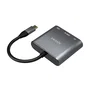 Aisens Conversor USB-C a HDMI, USB-C y USB 3.0 3 en 1, Gris