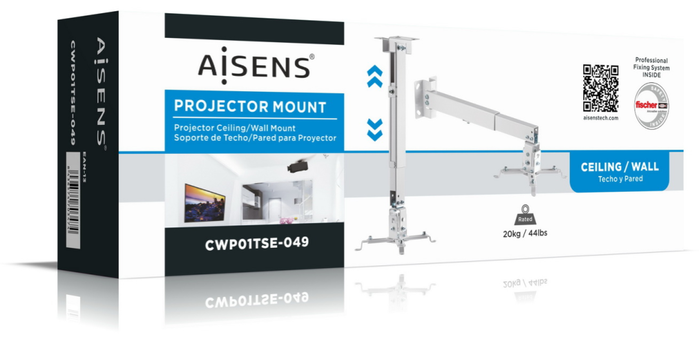 Aisens Soporte para Proyector CWP01TSE-049 Blanco, Inclinable y Extensible Aisens Soporte para Proyector CWP01TSE-049 Blanco, Inclinable y Extensible