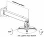 Aisens Soporte para Proyector CWP01TSE-049 Blanco, Inclinable y Extensible