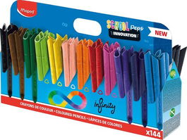 Lapices De Colores Maped Infinity School Pack De 144