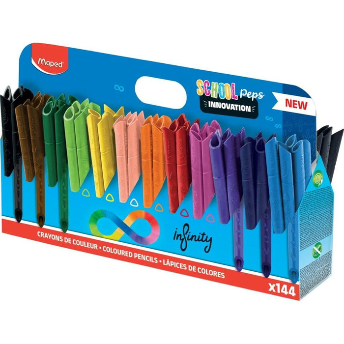 MAPED Lápices de Colores Infinity School Pack de 144 unidades