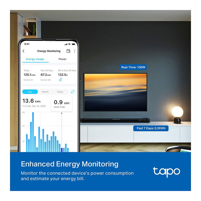 TP-Link Tapo P110 Enchufe Inteligente Wi-Fi Blanco