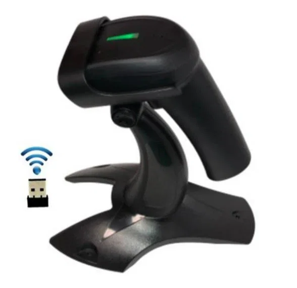 Nilox NX-CSBT-2DU21 - Lector/Escáner de Códigos de Barras 1D y 2D Bluetooth, Portátil con Soporte Incluido, Negro - Compatible con iOS, Android, Windows