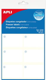 Apli Etiquetas Adhesivas para Congelador 34x53 mm Escritura Manual Cantos Romos Blanco 10 Hojas