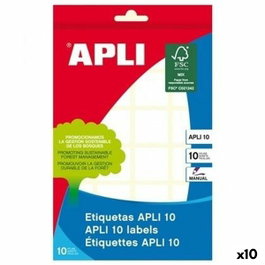 APLI Etiquetas Adhesivas Manuales Blancas 31x100 mm Set de 10