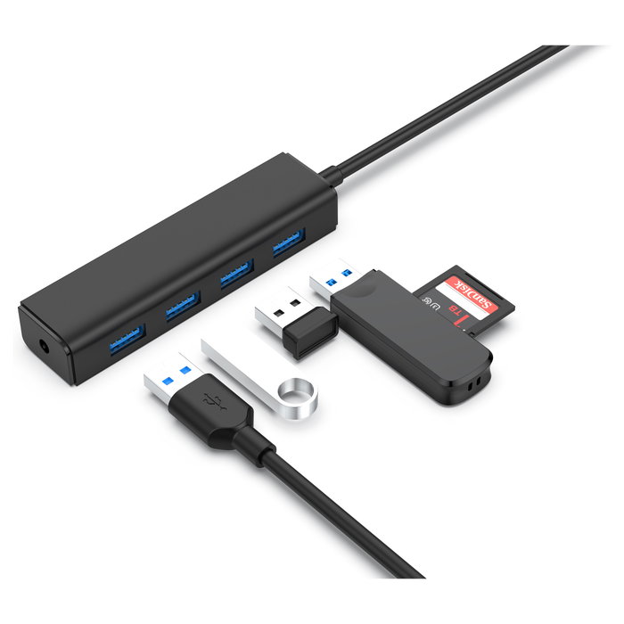 Conceptronic C4PUSB3 Hub USB 3.0 de 4 Puertos Negro