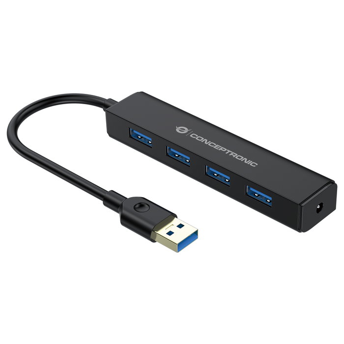 Conceptronic C4PUSB3 Hub USB 3.0 de 4 Puertos Negro