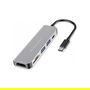 Conceptronic Hub USB-C a HDMI, 2xUSB-A 3.0, con Power Delivery 60W y Lector de Tarjetas SD/MicroSD