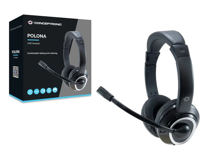 Conceptronic POLONA01B Auriculares USB Negro